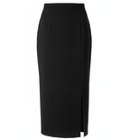Women's Black Side Slit Pencil Skirt