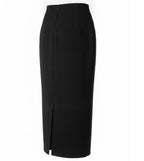 Women's Black Side Slit Pencil Skirt