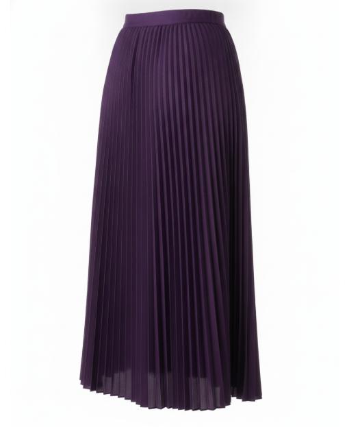 Women's Purple Pleated Midi Skirt