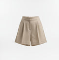 Women's Beige High Waist Shorts
