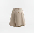 Women's Beige High Waist Shorts