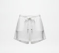 Women's White Drawstring Shorts
