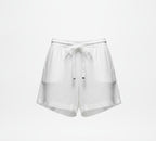 Women's White Drawstring Shorts