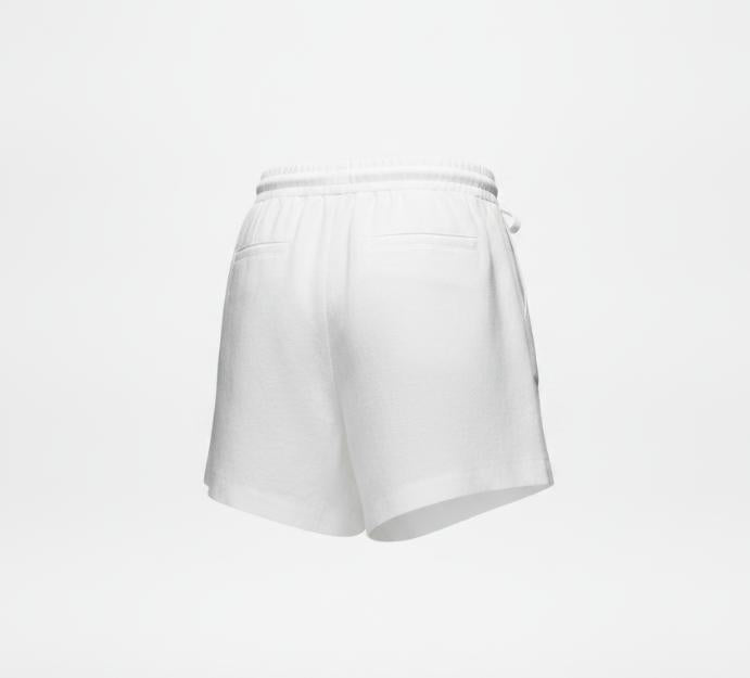Women's White Drawstring Shorts