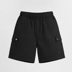 Women's Black Relaxed Utility Shorts
