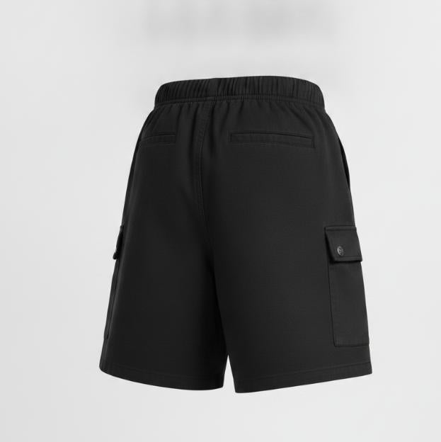 Women's Black Relaxed Utility Shorts