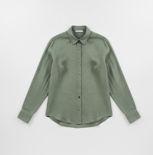 Women's Green Button Up Top